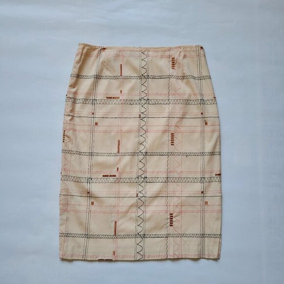 TOCCA WOMENS EMBROIDERY PENCIL SKIRT SIZE 10 - Picture 1 of 8